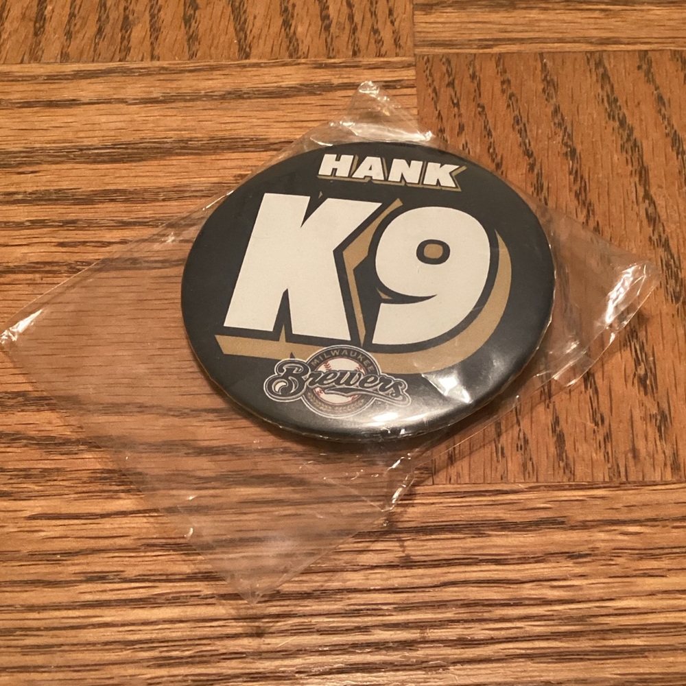 NEW Milwaukee Brewers Hank the Dog Button